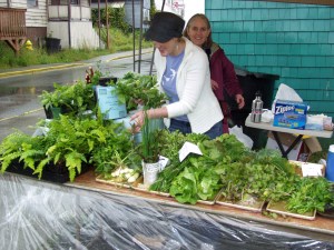 Preparing produce for sale