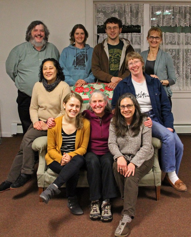 The 2015 Sitka Local Foods Network board of directors. Front row, from left, Alli Gabbert, Lisa Sadleir-Hart, and Jennifer Carter. Middle row, from left, Maybelle Filler and Michelle Putz. Back row, from left, Charles Bingham, Brandie Cheatham, Matthew Jackson, and Beth Kindig.