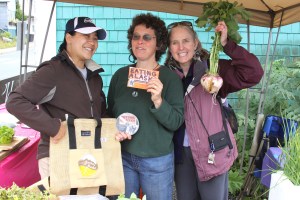 MaybelleFillerEllenFrankensteinLisaSadleirHart Maybelle Filler, left, Ellen Frankenstein, center, and Lisa Sadleir-Hart at the Sitka Local Foods Network booth.