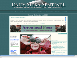 Daily Sitka Sentinel screenshot of Baranof Elementary School student picking potatoes