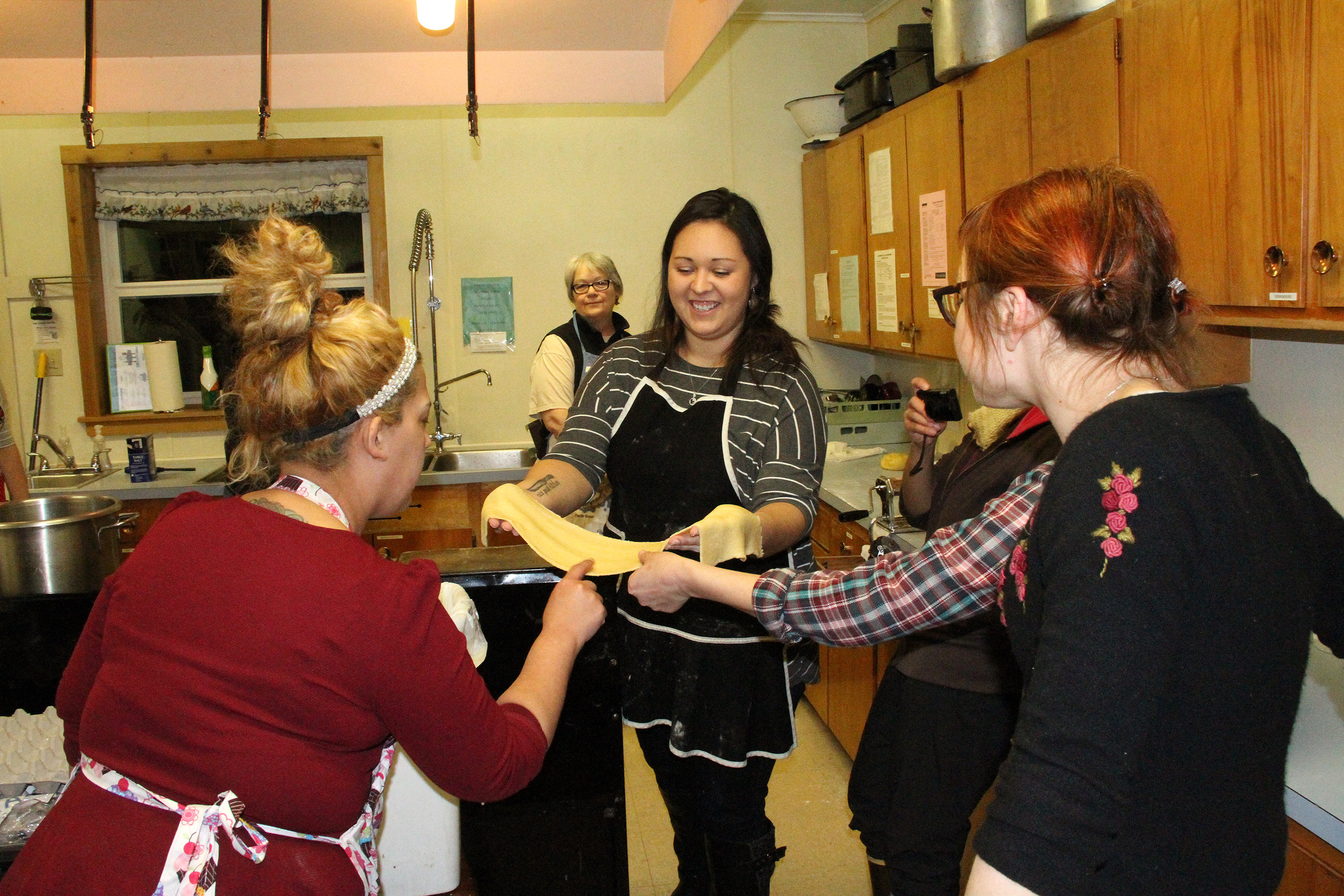 EdithLetsStudentsTouchDough