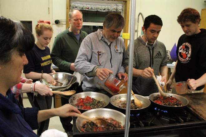 StudentsAddTomatoesToMushrooms